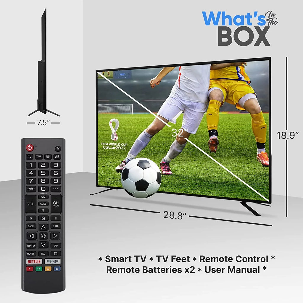 Stylish 32 inch HD LED Smart TV, Supports Up to 1366Ã768 Resolution, Built in WebOS 5 Operating System