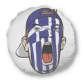 Stylish Greece Flag Facial Makeup Head Screang Cap Round Throw Pillow Home Decoration Cushion