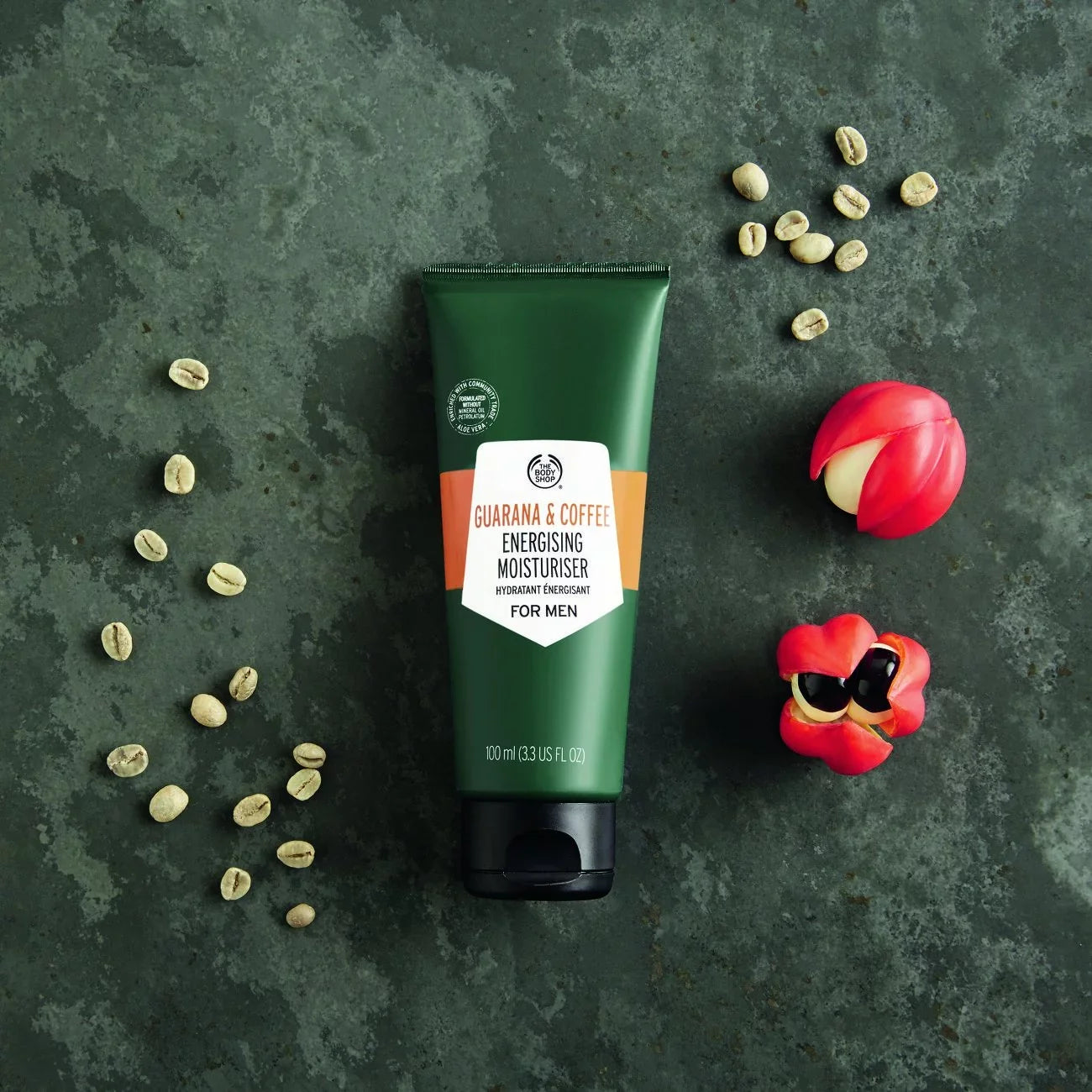 The Body Shop Guarana And Coffee Energizing Moisturizer For Men, 3.3 Fl Oz - Exclusive Design