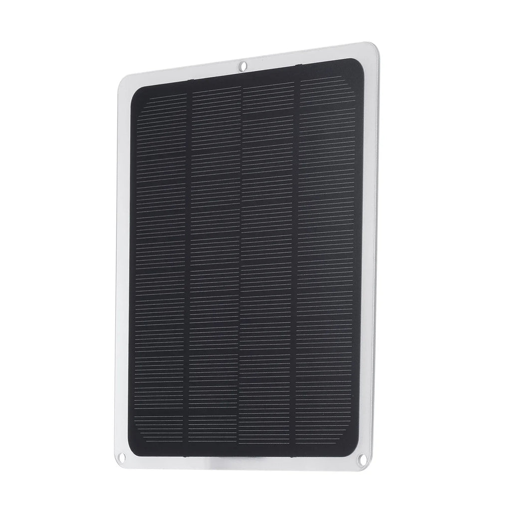 Stylish DC12V 10W Solar Panel with USB Port Car Chargers Charge for 12V-Battery Portable Completed Accessories for Outdoor Camping Hiking Fishing Climbing