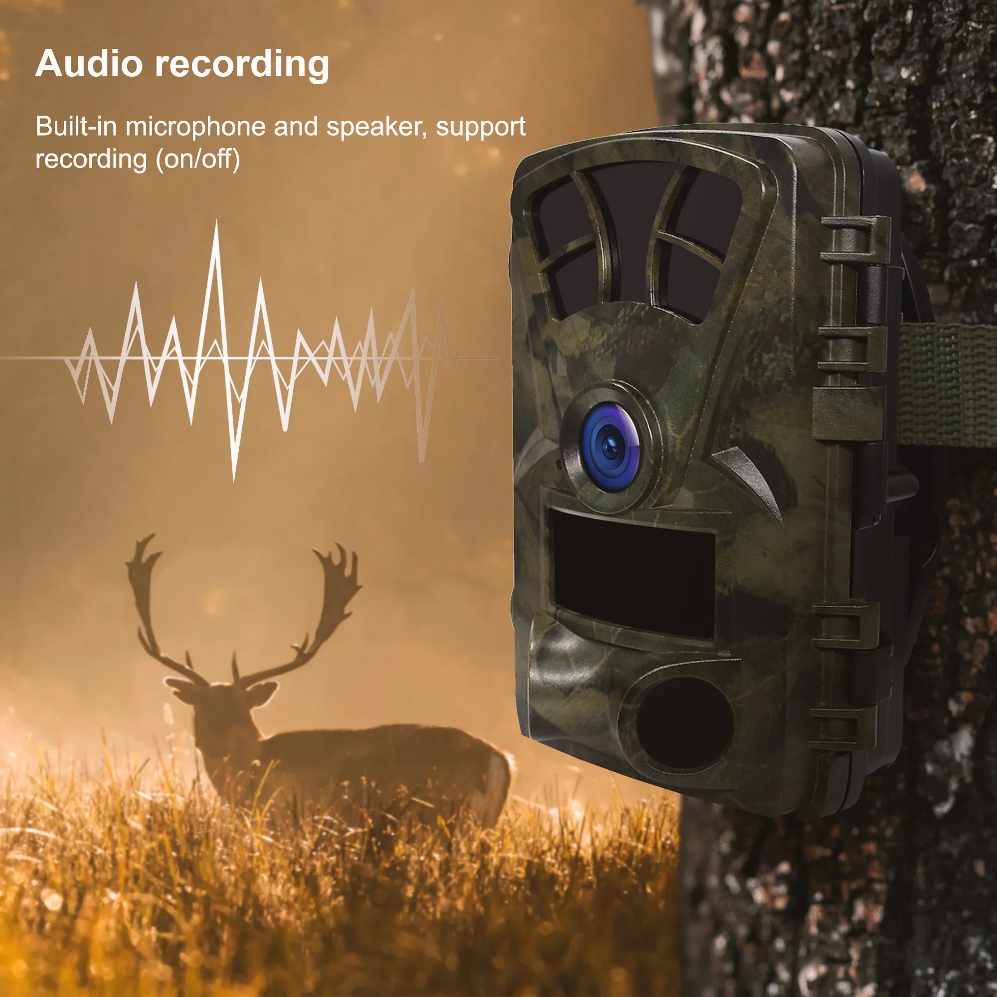 Stylish Rexing H2 20MP 4K Wi-Fi Trail Surveillance Camera for Outdoor, Hunting Cam W/ CMOS Motion Sensor