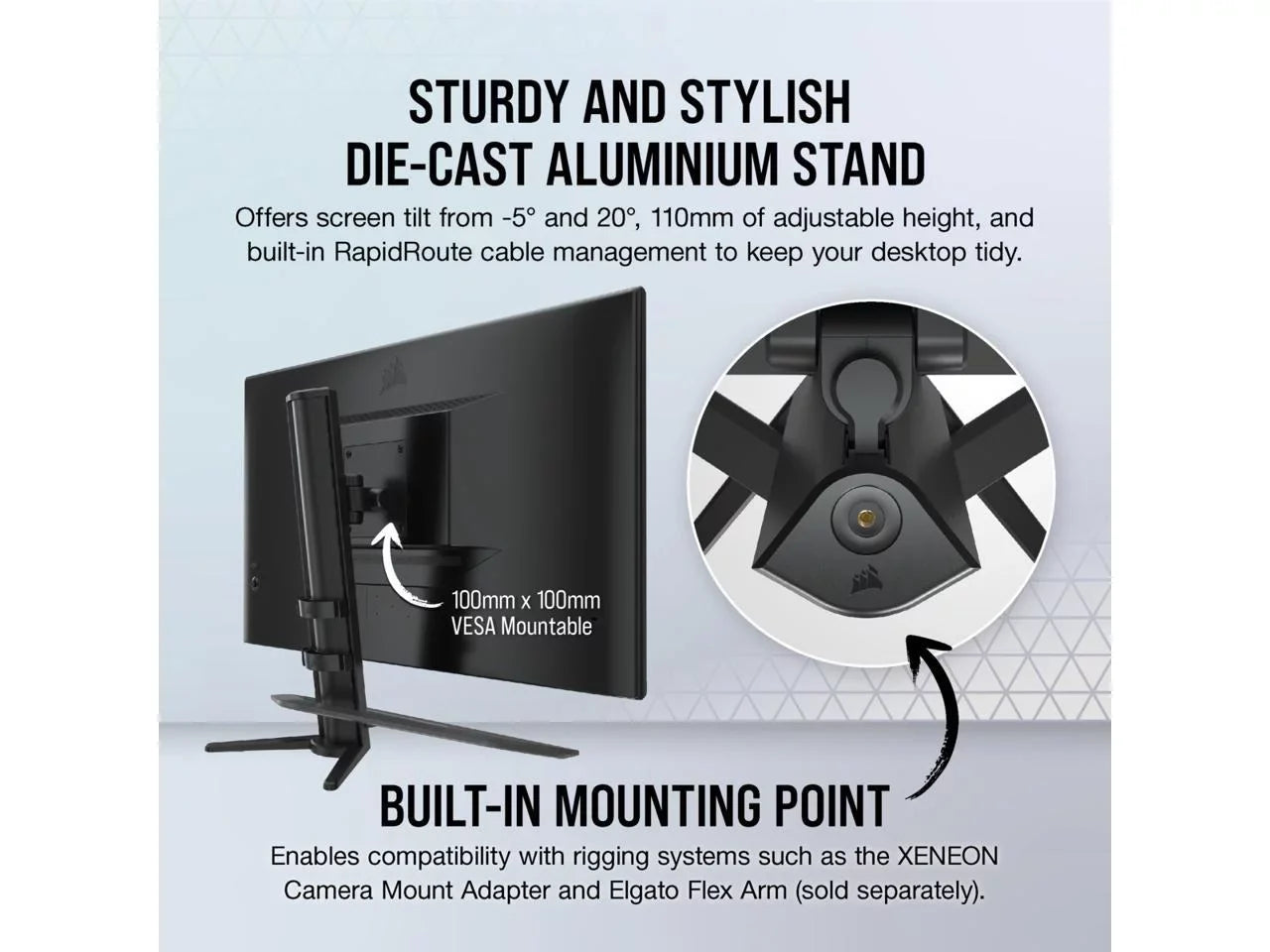 Stylish CORSAIR XENEON 32UHD144 32-Inch IPS UHD (3840 x 2160), FreeSync Premium, G-Sync, 144Hz Refresh Rate, DisplayHDR600 Gaming Monitor