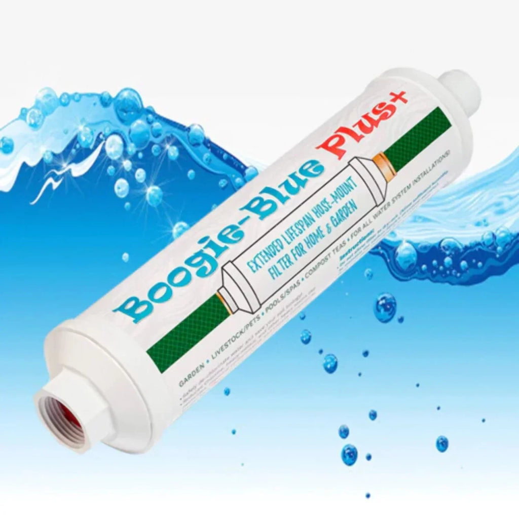 Water Filter for RV and Garden Hose Use - 45,000 Gallon Output- Boogie Blue Plus