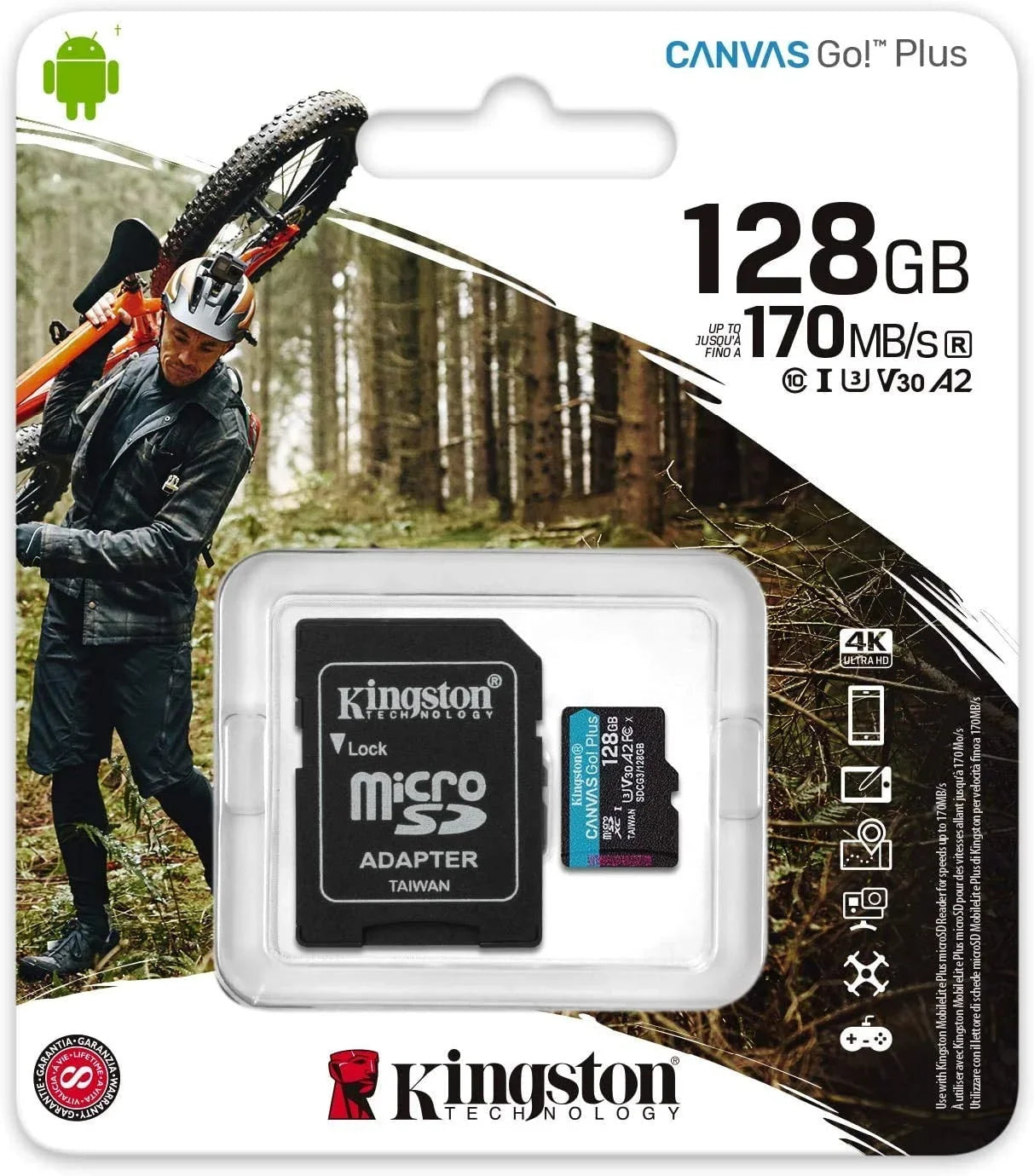 Kingston 128GB Canvas Go Plus ro SDXC Works with Rexing Dash Camera V1, V1-4K, V5, V1GW (SDCG3/128GB) Cl 10 - Exclusive Design