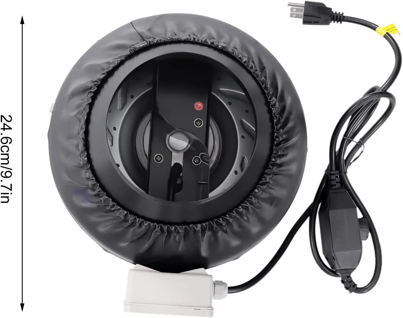 FETCOI Grow Tent Fan 8 Inch Inline Fan Industrial Grade Duct Exhaust Fan Combinable with HEPA Filter & Carbon Filter Powerful Booster Fanwith Speed Controller - Exclusive Design