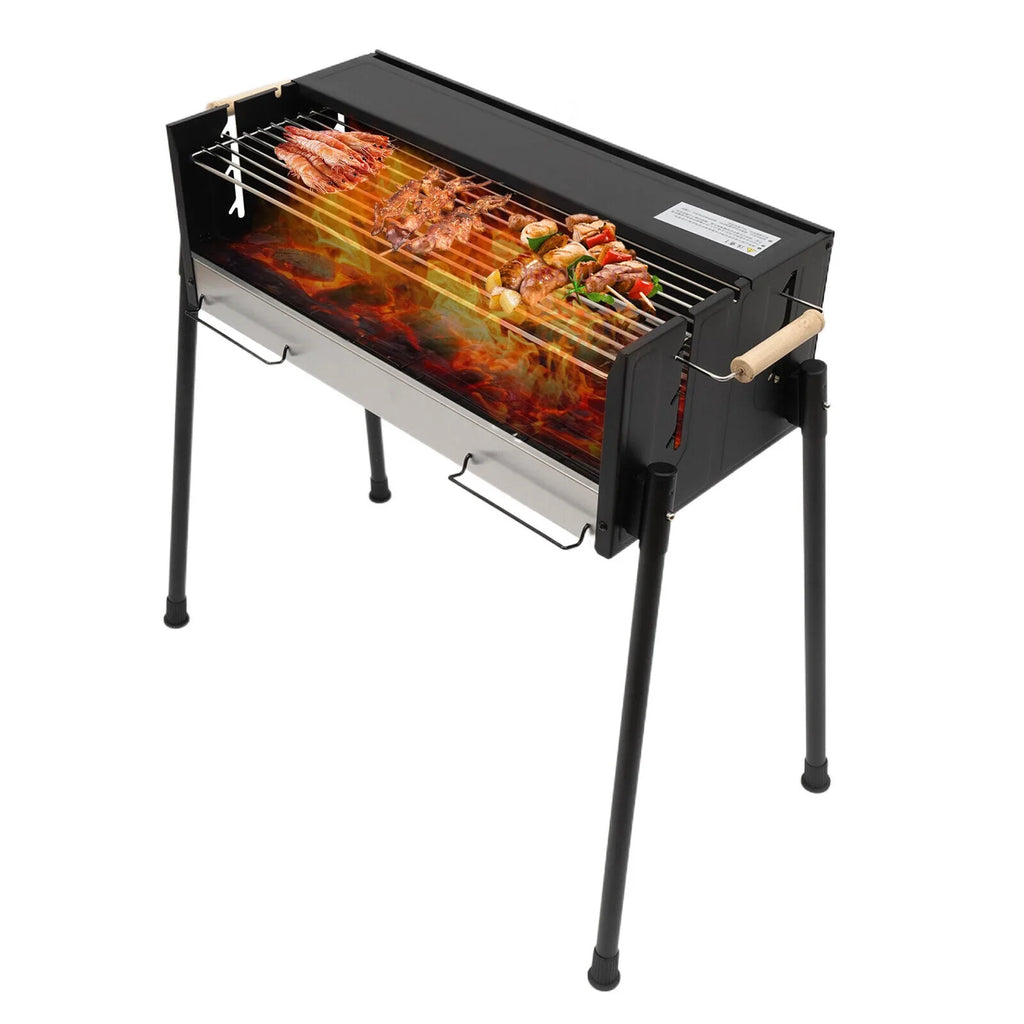 Miumaeov Barbecue Charcoal Grill Portable Charcoal Grill 304 Food Grade Stainless Steel Folding Grill with BBQ Tool Kits for Camping Grill Picnic