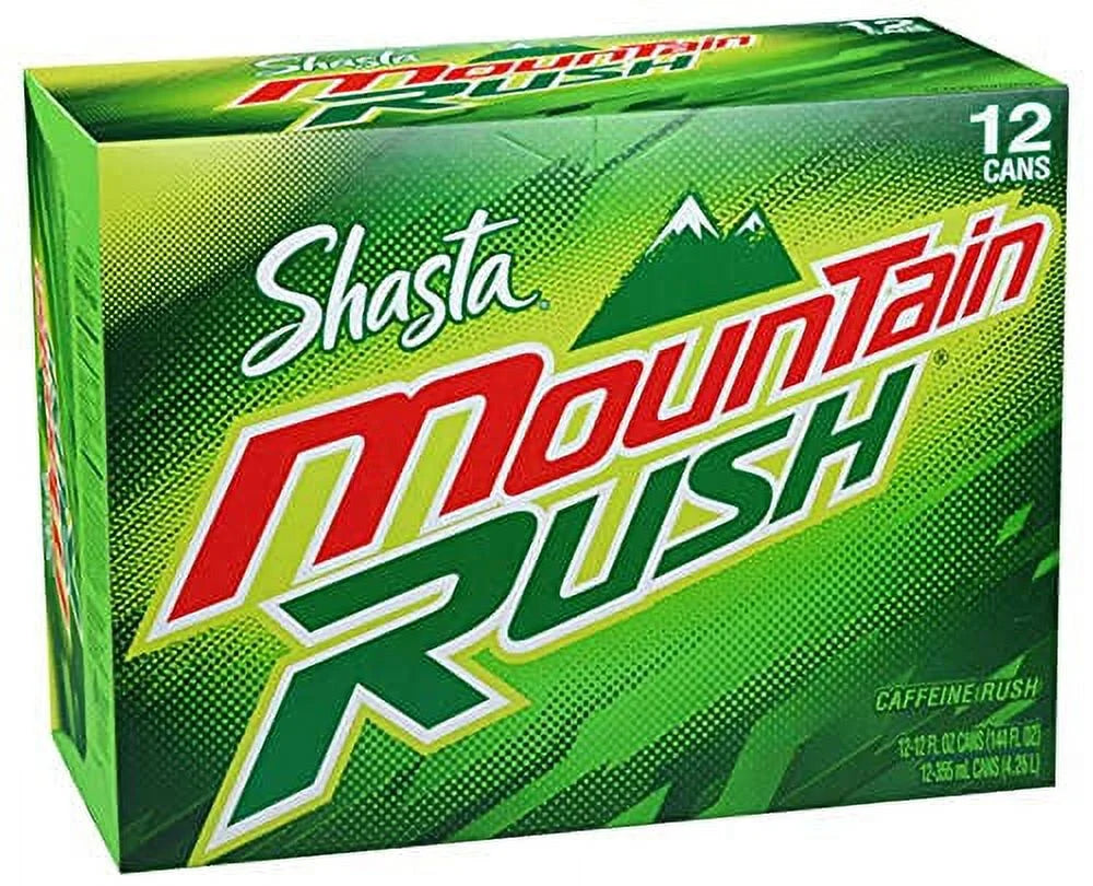 MOUNTAIN RUSH Citrus Shasta Soda Pop, 12-Ounce Cans (Pack of 24) - Exclusive Design