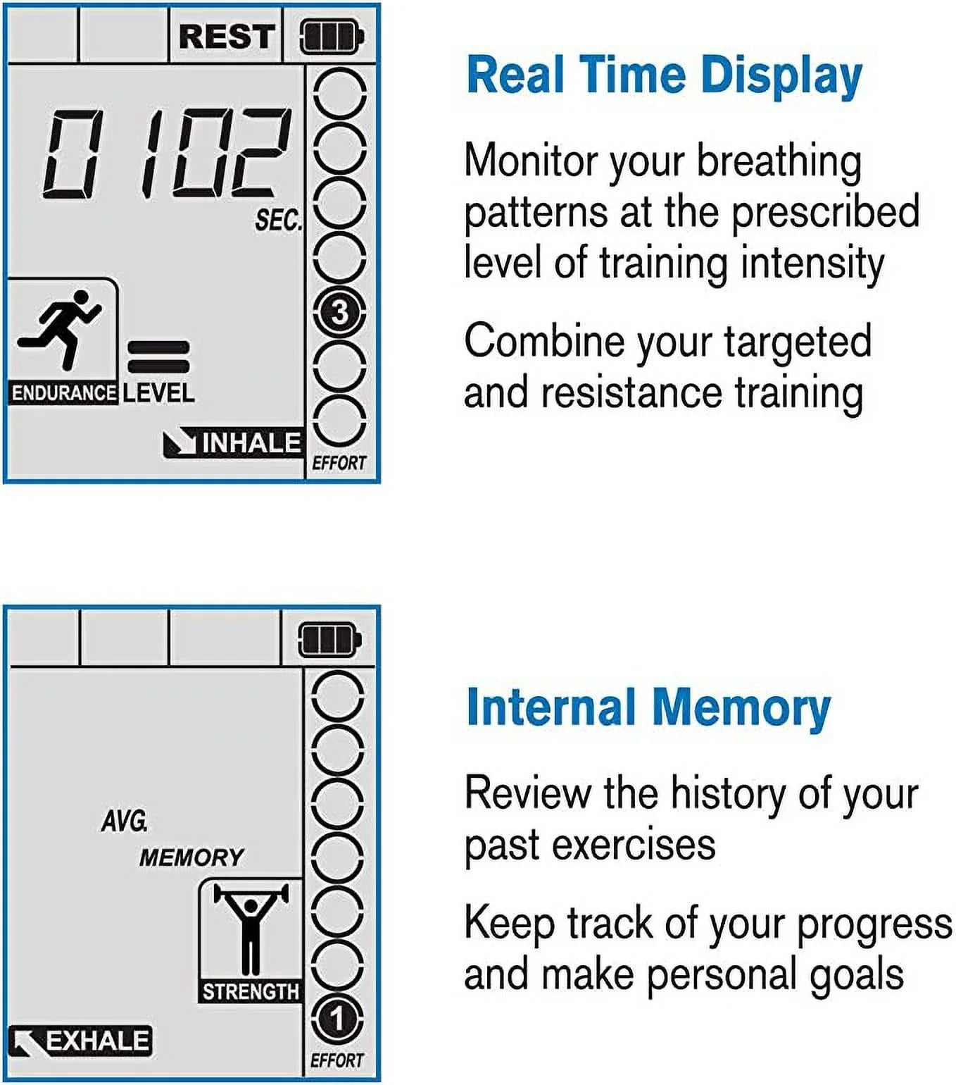 CHOICEMMED Lung Boost Electronic Smart Lung Exerciser - Lung Strengthener for Improving Lung Capacity - Replacement for Altitude Mask, Breathing Bag - Underwater Exploration and Instrument Breathe Trainer