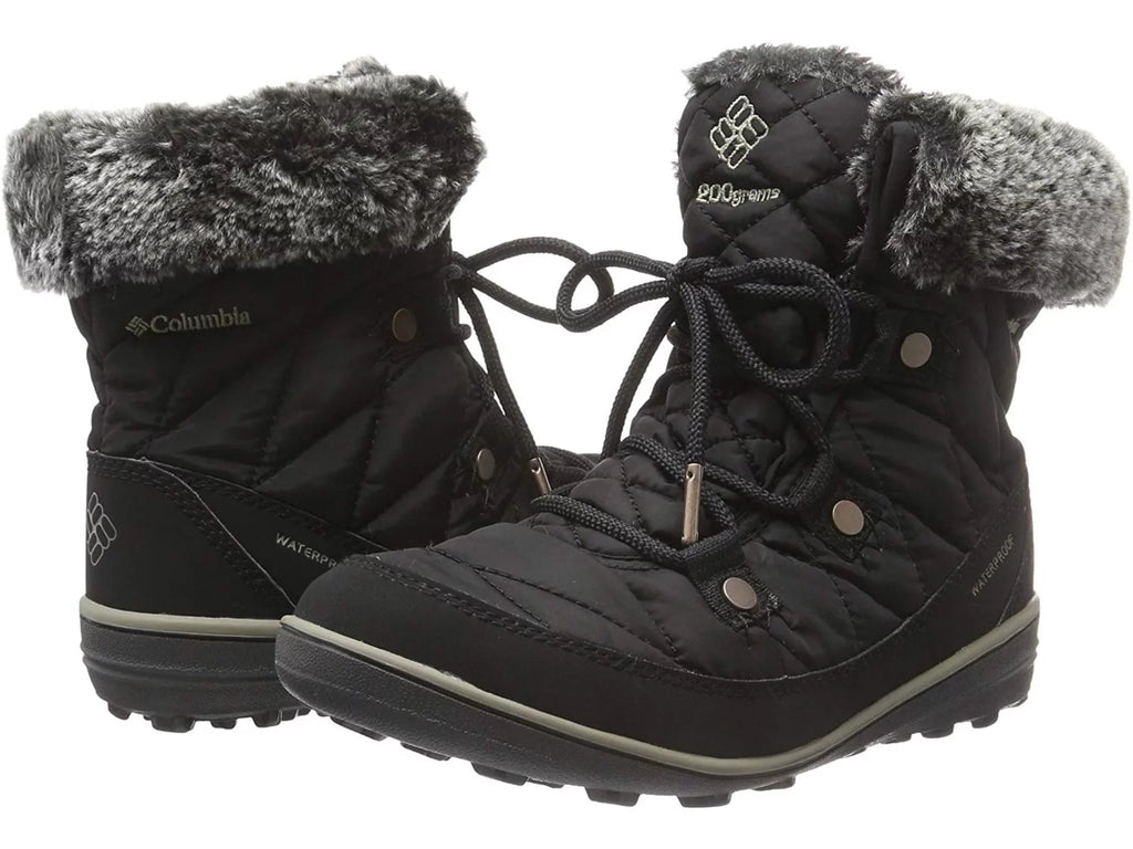 Columbia Women's Heavenly Shorty Omni-Heat Snow Boot, 10, Black/Kettle - Exclusive Design
