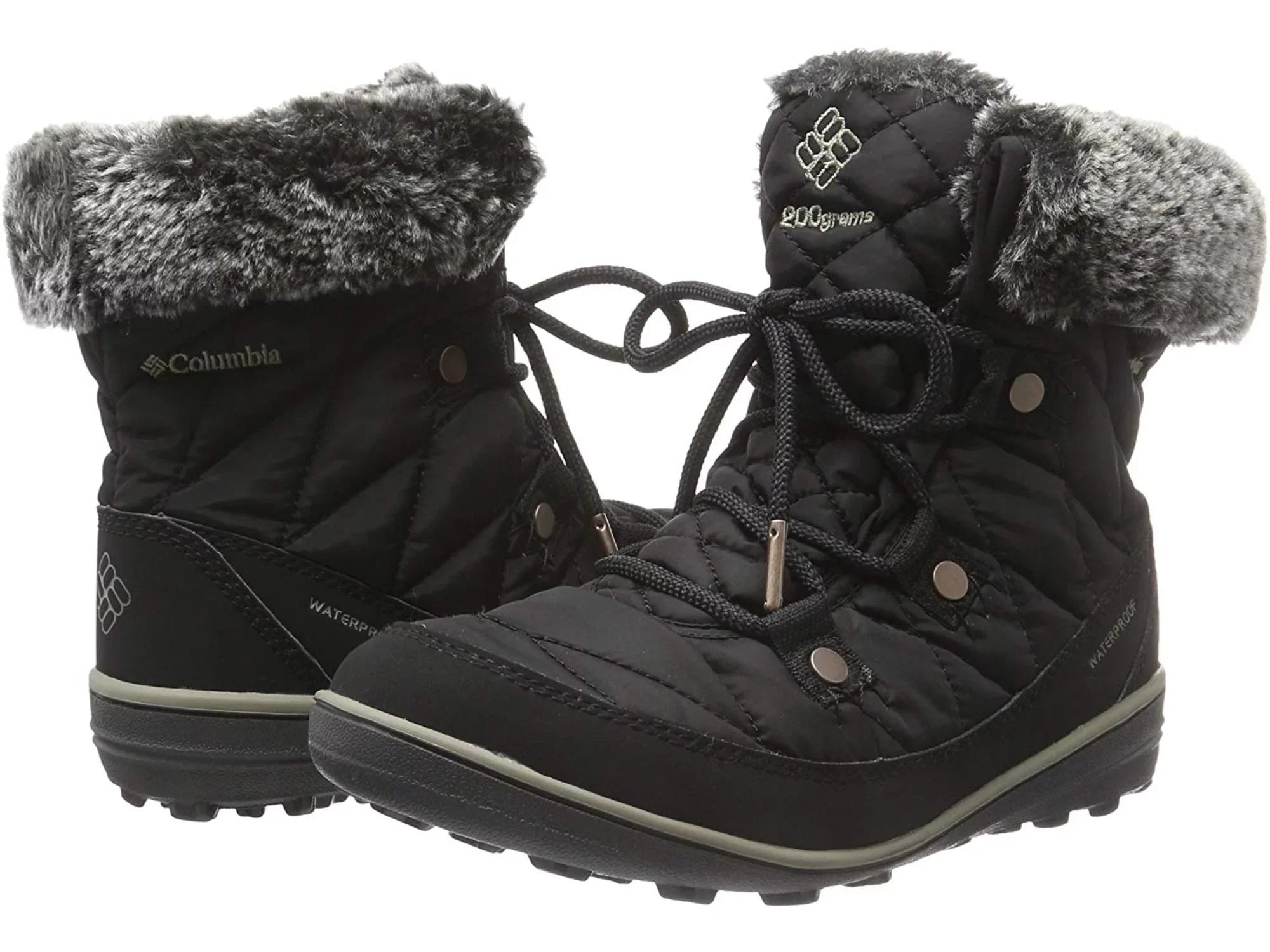 Columbia Women's Heavenly Shorty Omni-Heat Snow Boot, 10, Black/Kettle - Exclusive Design