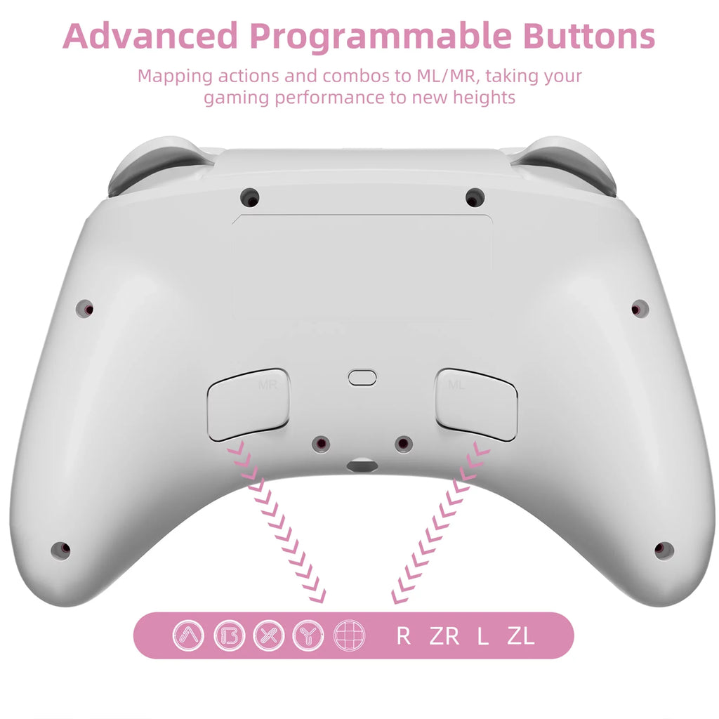 PokÃ©mon Violet Game Disc and Upgraded Switch Pro Controller for Nintendo Switch/OLED/Lite, Wireless Switch Remote for PC/IOS/Android/Steam Pink