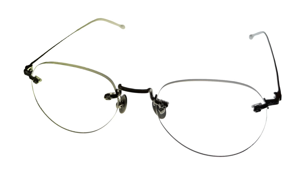 Stylish John Varvatos Rimless Round Mens Silver Metal Eyewear Frame V170. 53mm