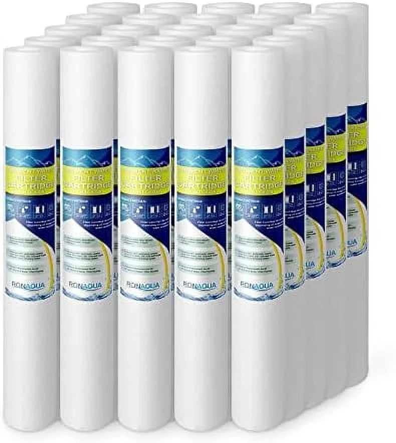 Stylish Standard Whole House -Blown Four Layers Filtration Polypropylene 10 Micron Sediment Filter 20â X 2.5â Fits 20â X 2.5â Housings. Compatible With FPMB5-20, FPMB520, SDC-25-2005/4, VX05-20 Pack Of 25
