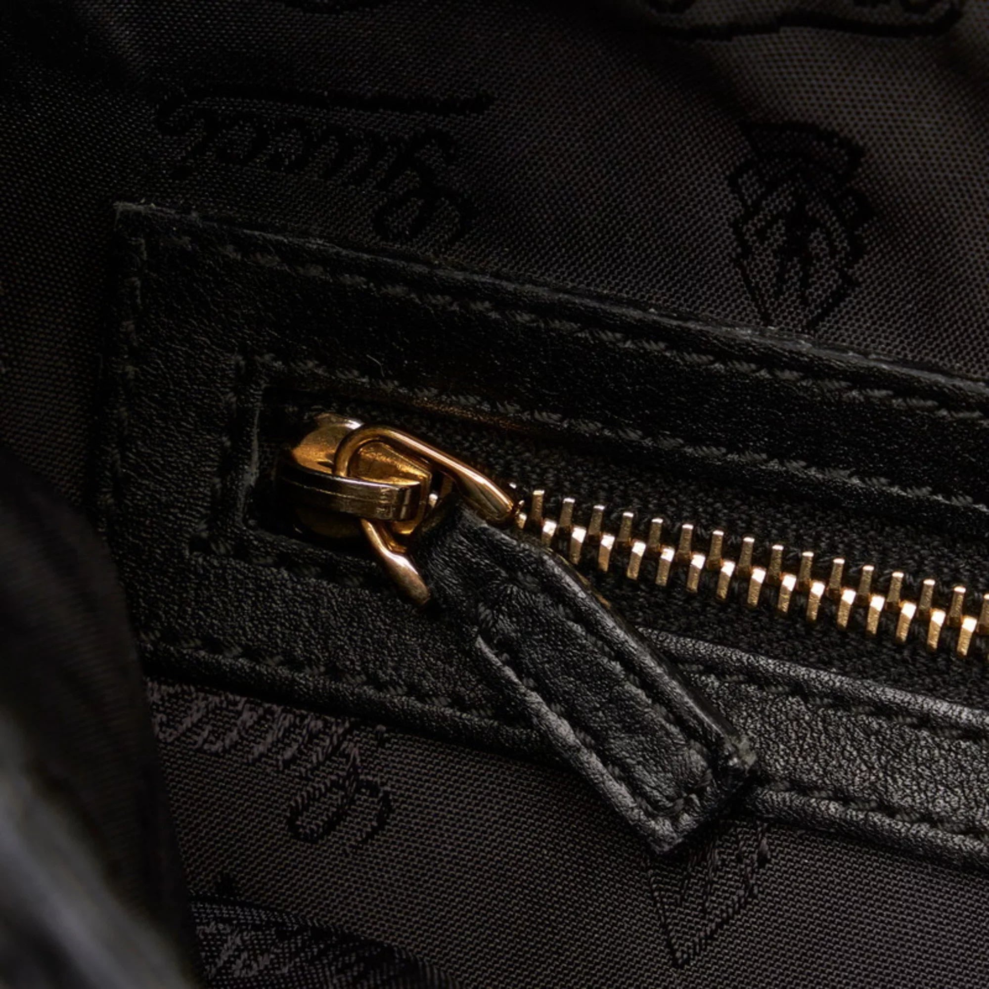 Pre-Owned Gucci Ribbon Handbag Hobo Bag 189885 Black Patent Leather Ladies GUCCI (Good)