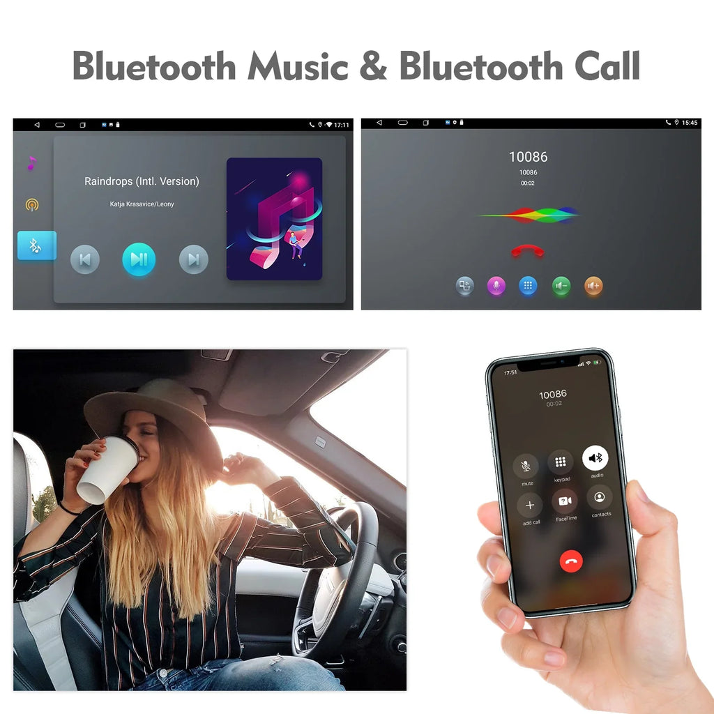 Stylish 6+128G 9-inch Android 12 Double Din Car Stereo for BMW E46/M3/318/320/325/Rover 75/MG ZT Touchscreen Screen QLED Car Radio with Carplay Android Auto SWC Support Backup Camera
