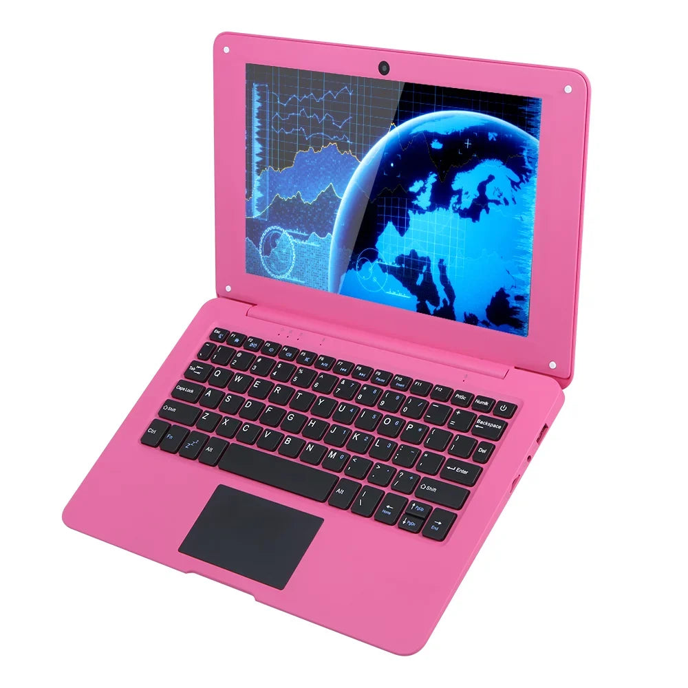 Tomshine Portable Windows 10 10.1inch Netbook Support TF card with Quad Processor/ 2GB+64GB/ Wi-Fi/ BT/ HD Pink Plug
