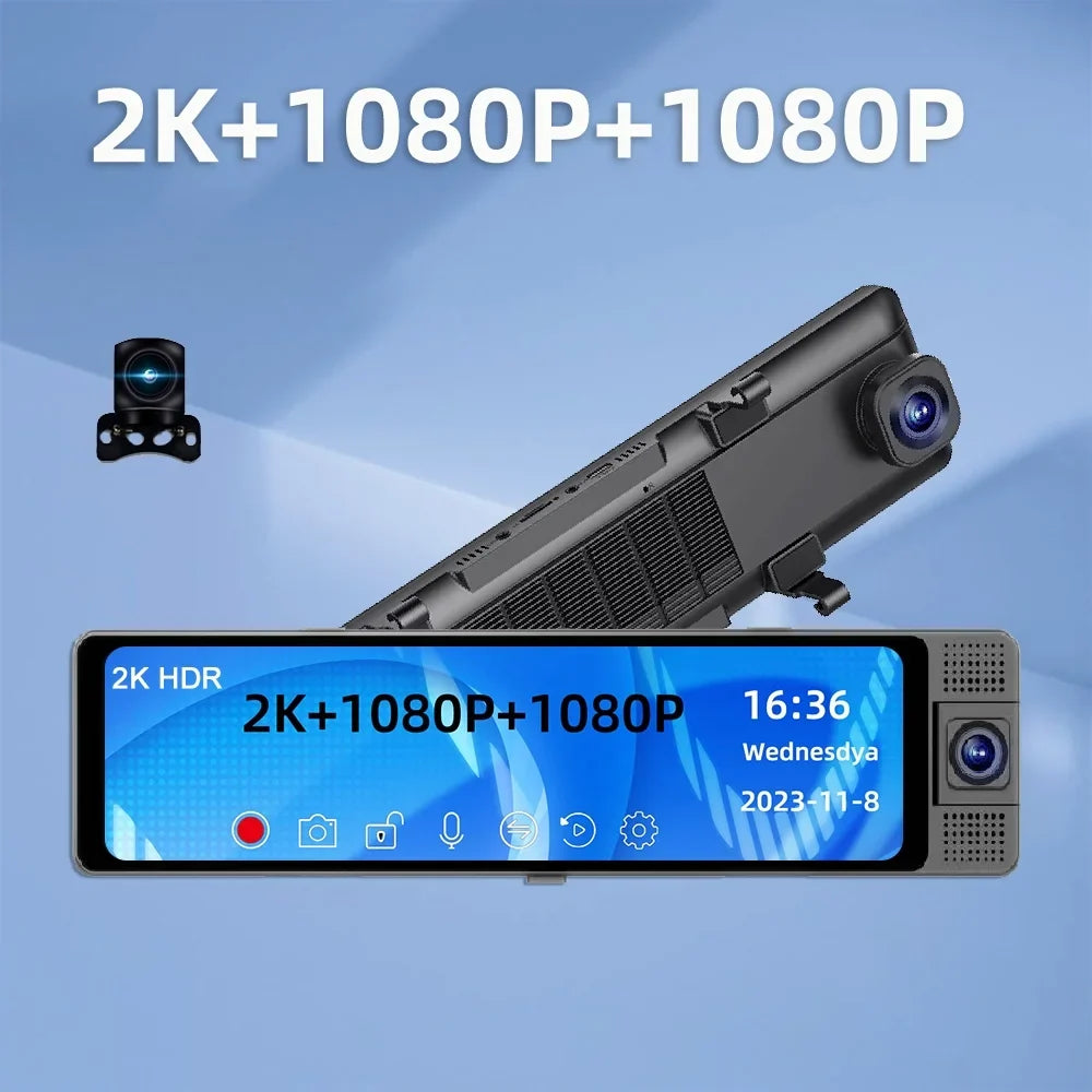 Stylish Spirastell Dashcam,Auto WIFI Wide Car Clear Car Auto Car Camera Dashcam Car Auto Safety Wide Auto Rearview Mirror Car Rearview Video Car - 3 Cameras Wide Mirror Dash Cam Dash Cam - Dashcam 3 Car