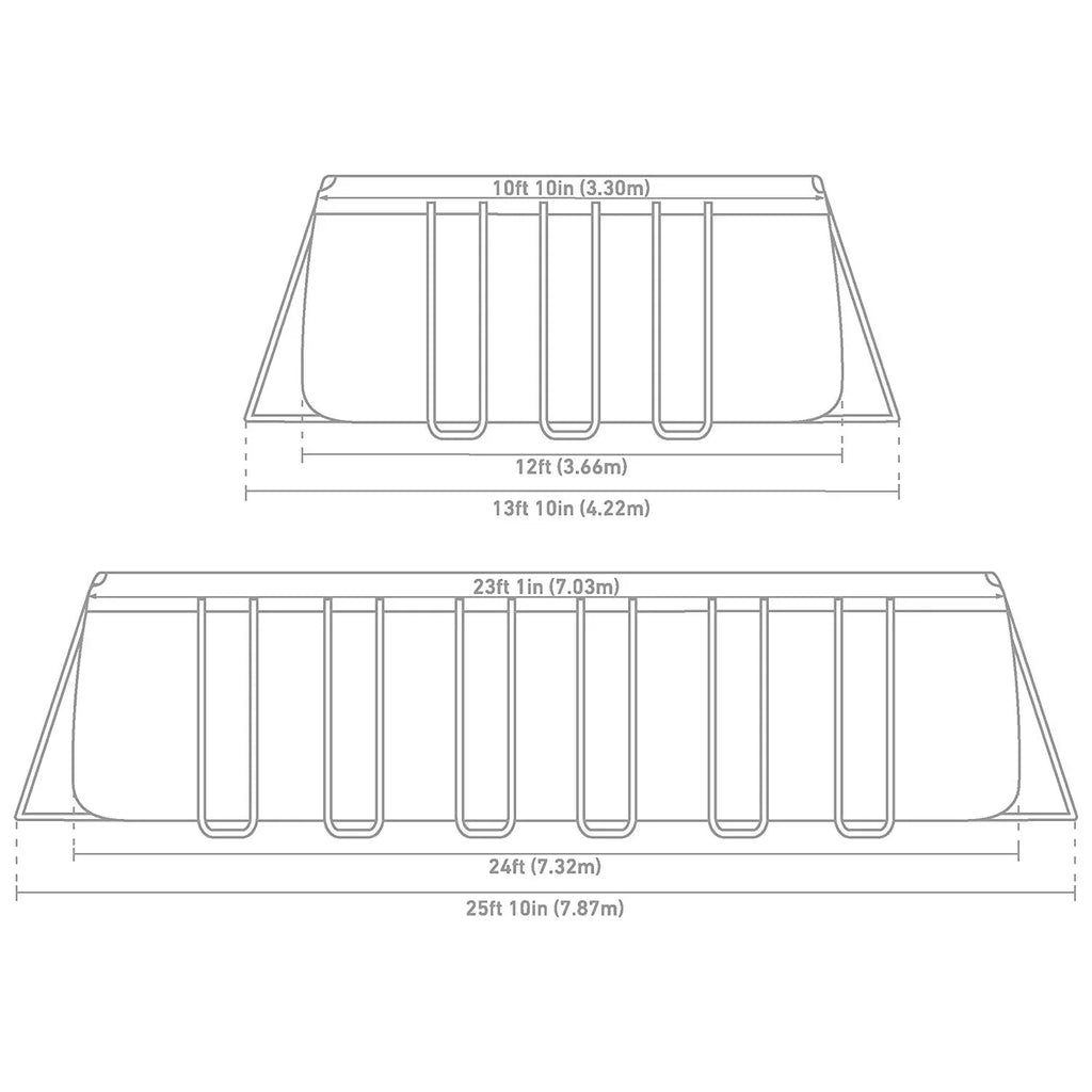 Stylish Intex 12 x 24 x 52" REC Ultra XTR Frame Pool Set