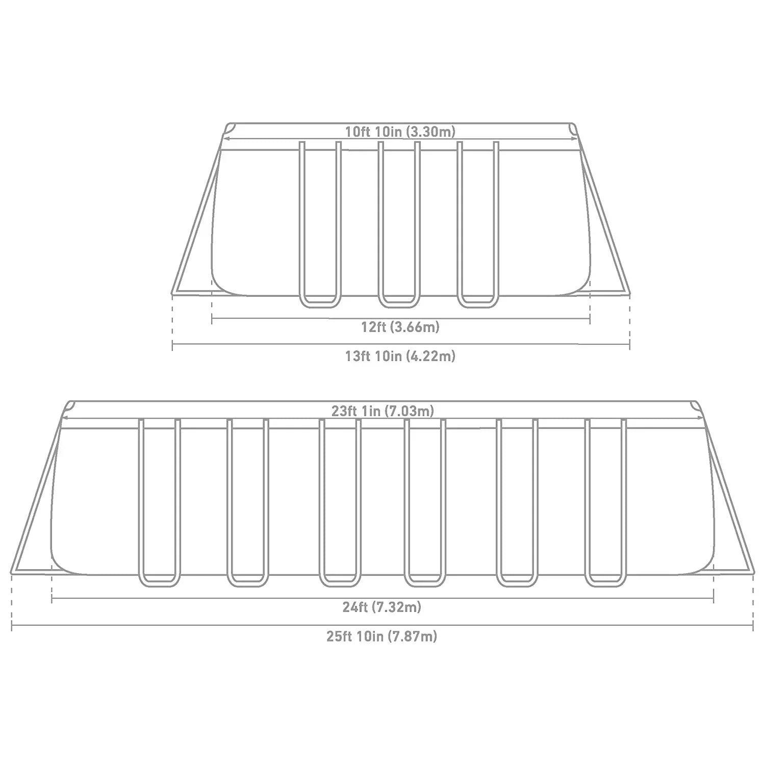 Stylish Intex 12 x 24 x 52" REC Ultra XTR Frame Pool Set
