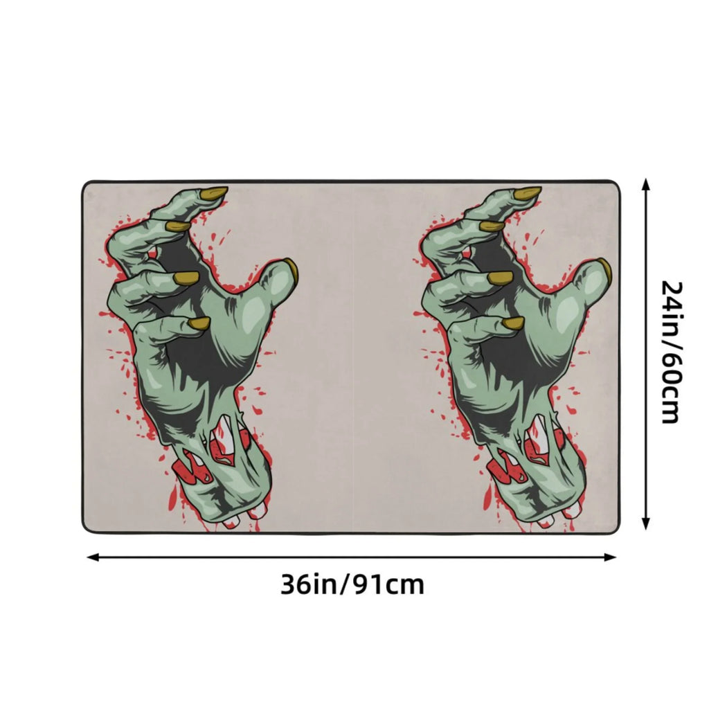 Stylish XMXY Horror Zombie Blood Hand Area Rugs Doormat Outdoor Entrance, Facecloth Non-slip Floor Mat Rug for Living Room Kitchen Sink Area Indoor,72"x48"