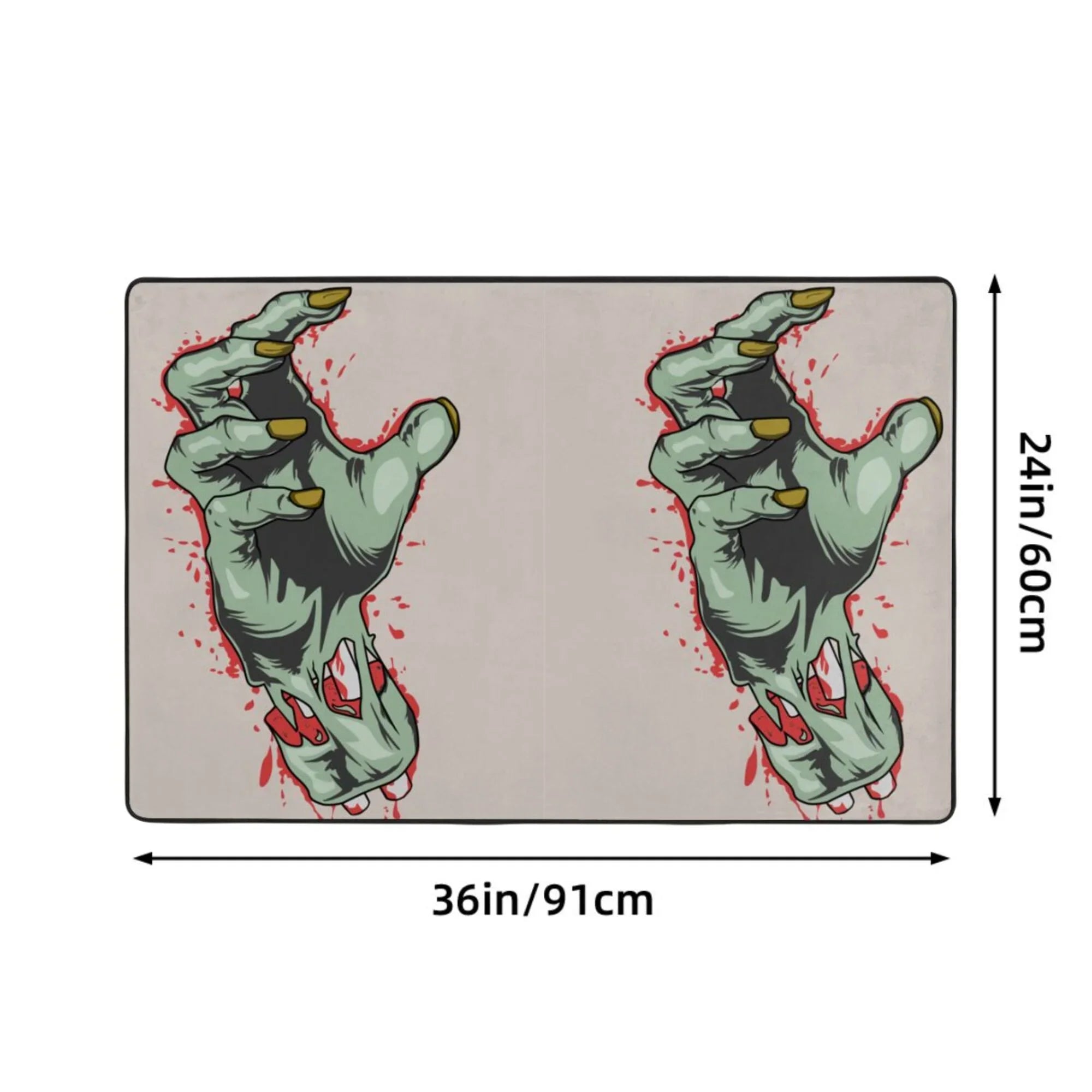 Stylish XMXY Horror Zombie Blood Hand Area Rugs Doormat Outdoor Entrance, Facecloth Non-slip Floor Mat Rug for Living Room Kitchen Sink Area Indoor,72"x48"