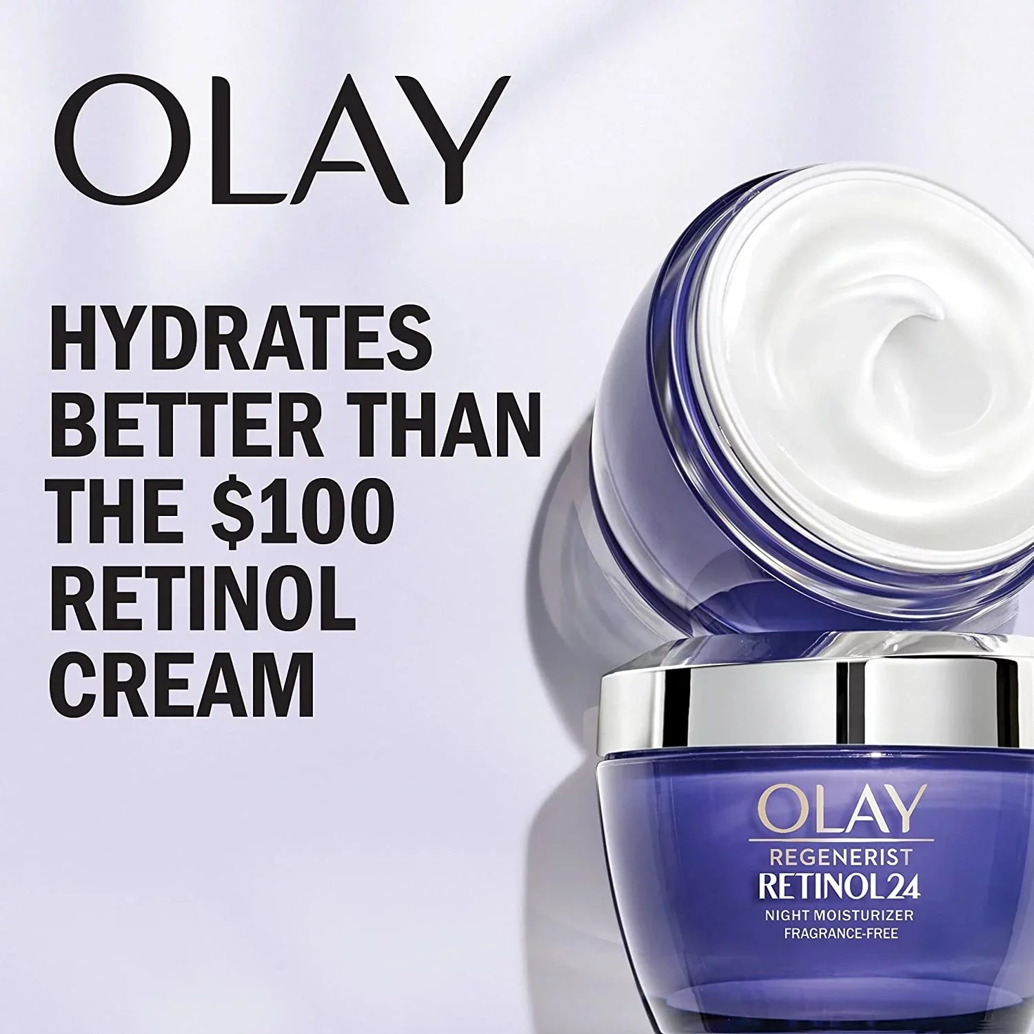 Stylish Olay Regenerist Retinol Face Serum, Retinol 24 Night Face Serum, 1.3oz + Whip Face Moisturizer Travel/Trial Size Gift Set