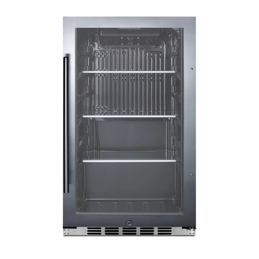 Summit 19-Inch 3.1 Cu. Ft. Shallow Depth Outdoor Compact Beverage Cooler - SCR1932BH34CSS