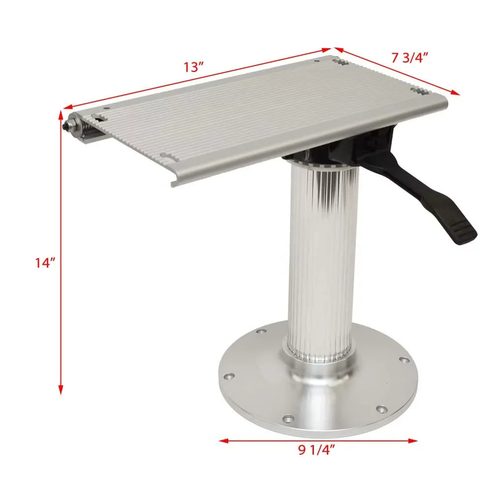Stylish Garelick Boat Seat Swivel Slide Pedestal | 14 Inch Polished Aluminum