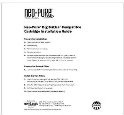 Stylish Neo-Pure BB150-PH01A Big Bubba 1 Micron Pleated Filter Cartridge Compatible with Watts BBC-150-P1A Big Bubba BBH-150 housing