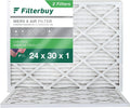 Filterbuy 24x30x1 MERV 8 Pleated HVAC AC Furnace Air Filters (2-Pack) - Exclusive Design