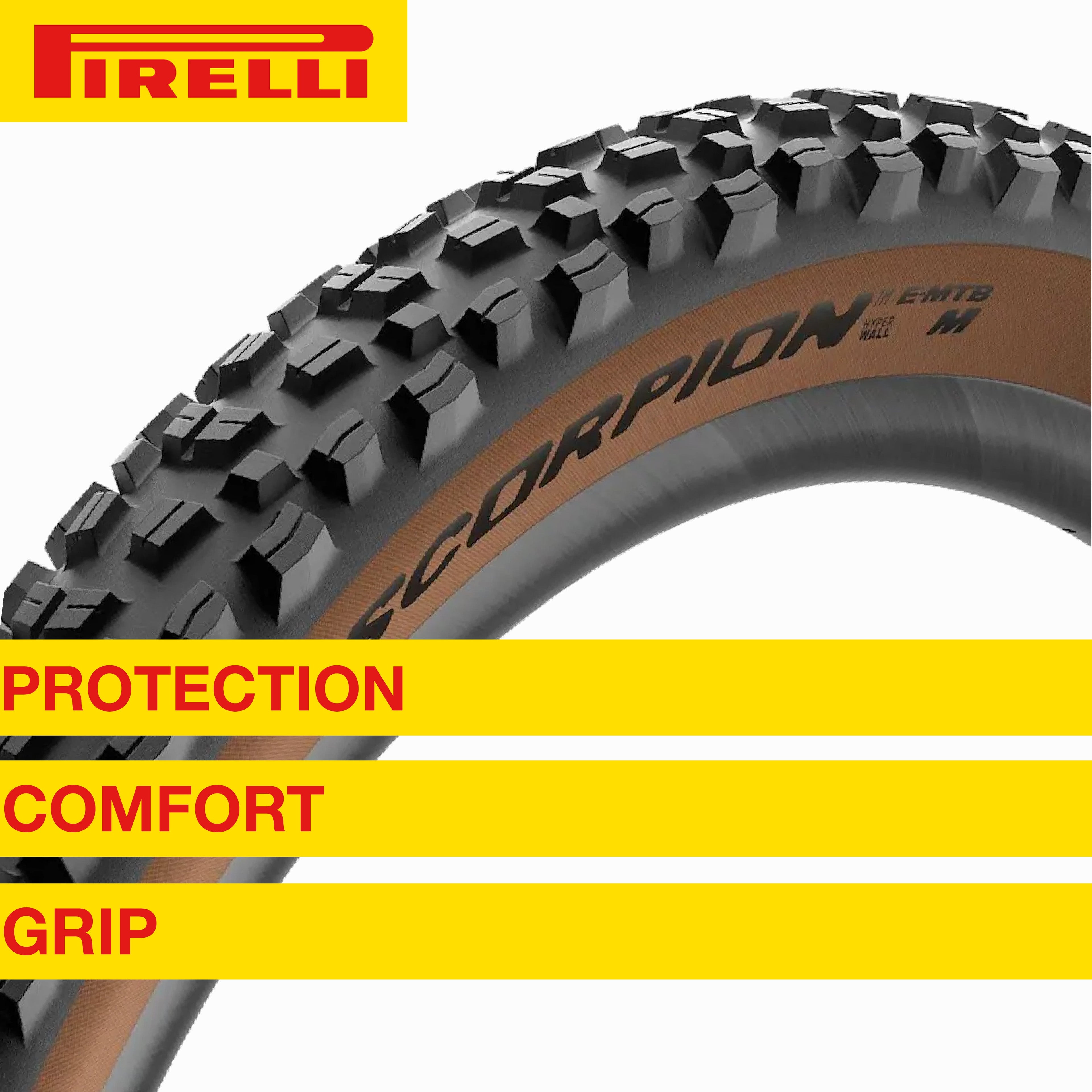 Pirelli Scorpion E-MTB M 27.5 x 2.6 Mountain Bicycle Tire, Versatile E-Mountain Bike Tire for Trail and Enduro Use, Mixed Terrain, E-Bike MTB, Tubeless Ready Clincher TLR + SmarTUBE 23/32-622