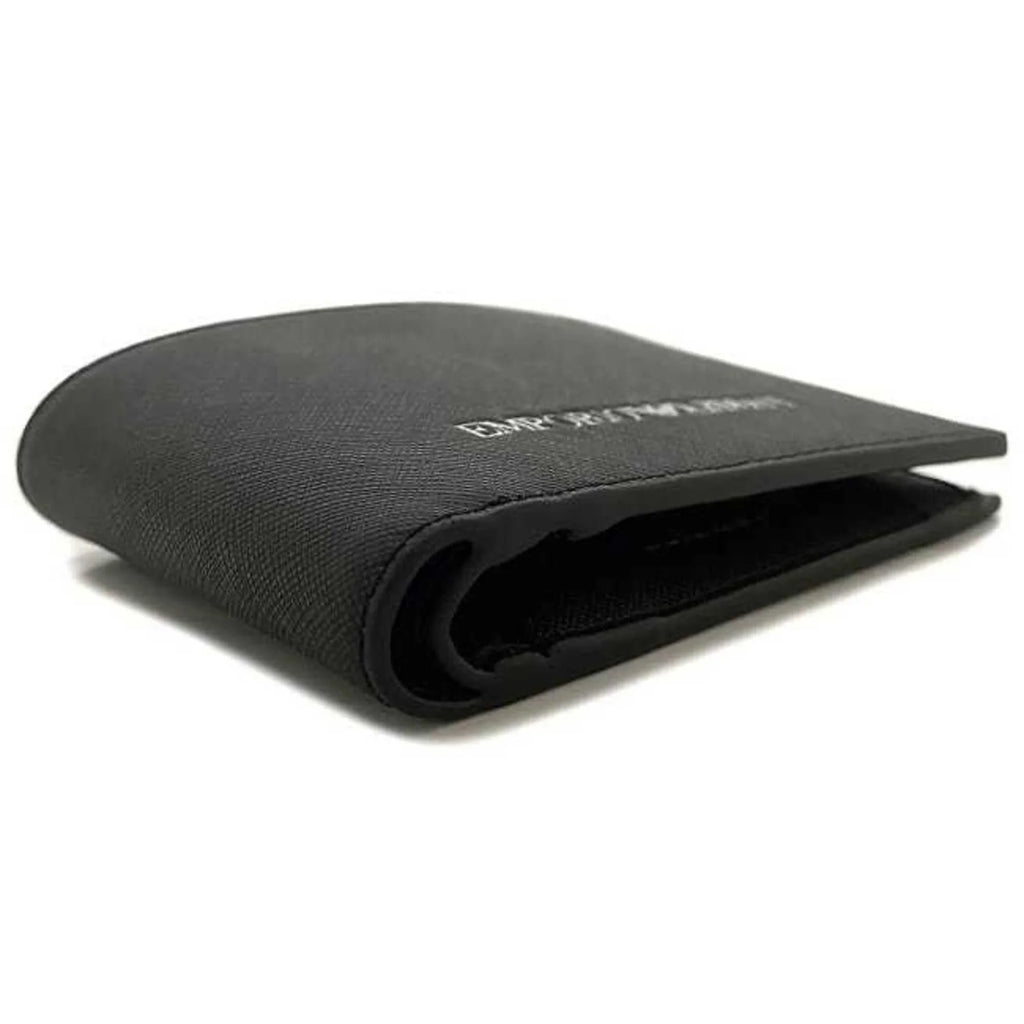 Pre-Owned Emporio Armani folio wallet black white Y4R165 leather EMPORIO ARMANI men's (Like New) - Exclusive Design
