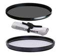 Vivitar High Grade 67mm UV (Skylight 1A) Filter, Vivitar High Grade 67mm Circular Polarizing Filter, & Nwv Direct Microfiber Cleaning Cloth. - Exclusive Design