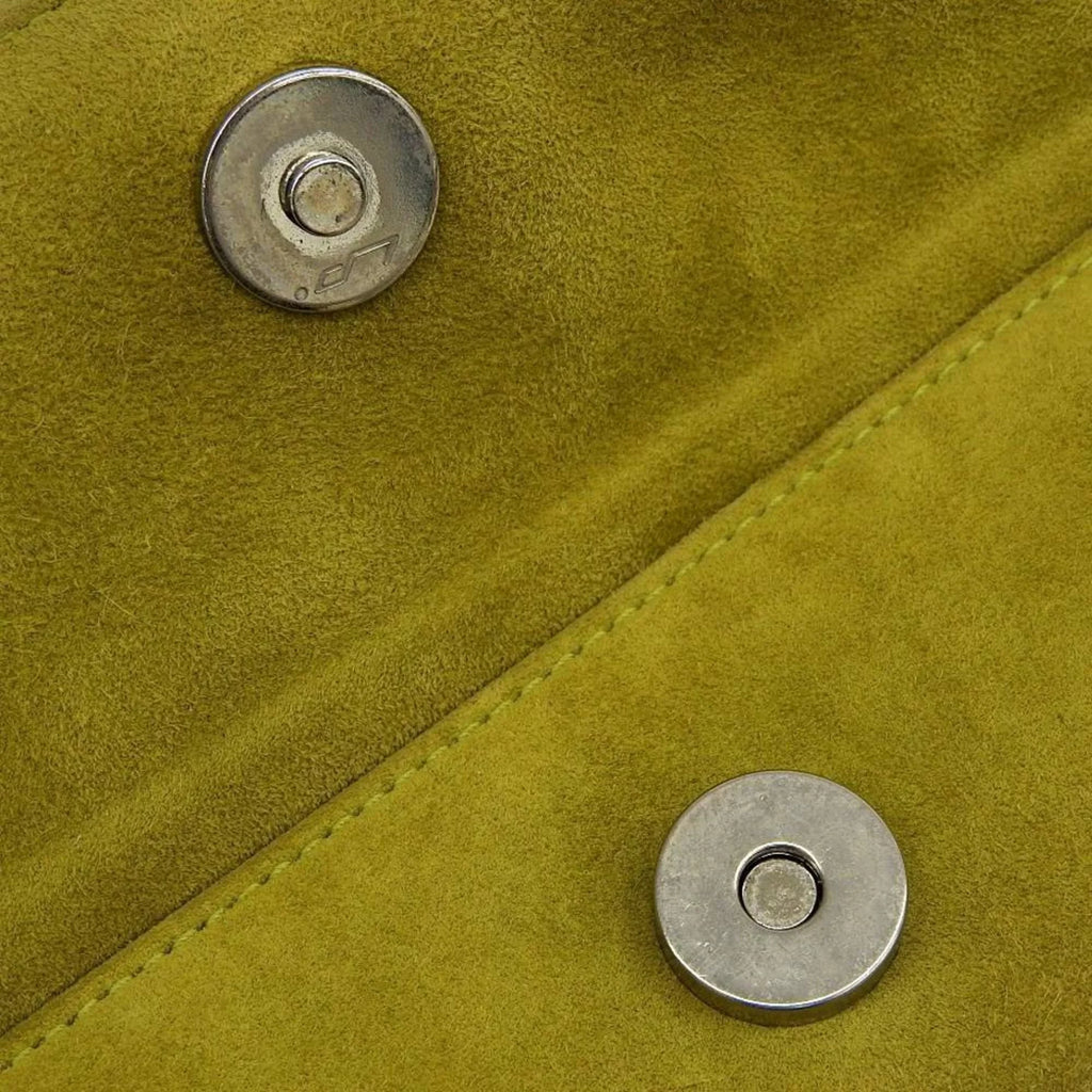 Stylish Pre-Owned Salvatore Ferragamo SALVATORE FERRAGAMO Gancini One Shoulder Bag Suede Green BC217651 (Good)