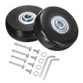Uxcell Luggage Wheels Replacement 51 x 17 mm/2" x 0.7" for Suitcase, Black, 2 Set - Exclusive Design