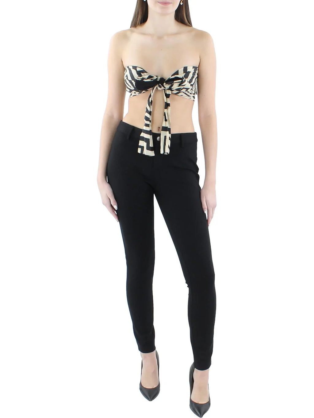 Stylish Johanna Ortiz Womens Printed Pleated Cropped