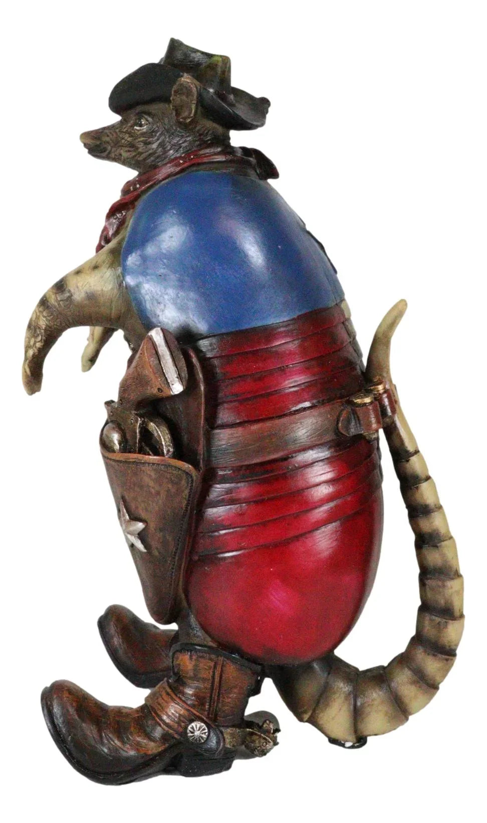 Stylish Western Rustic Texas Sherriff Cowboy Texan Armadillo Big Guns And Boots Figurine