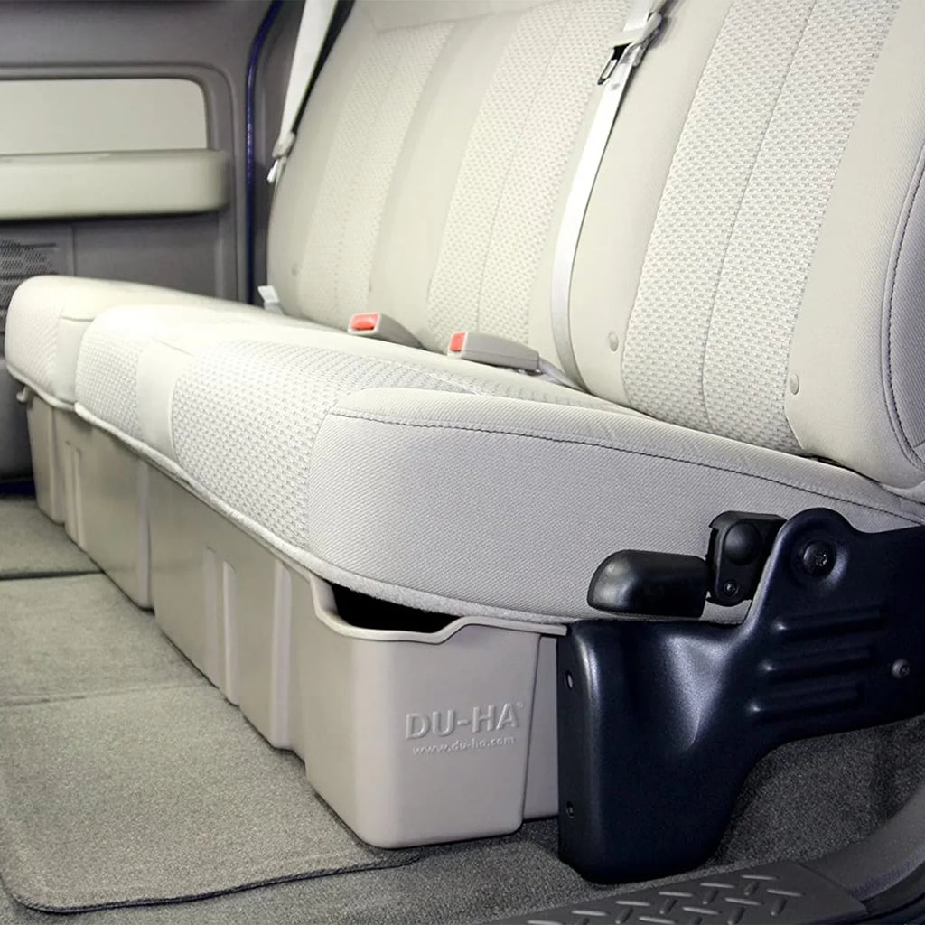DU-HA 20096 DU-HA Underseat Storage; Incl. Gun Rack/Organizer; Vehicles w/o Factory Subwoofer; Gray; Fits select: 2013-2014 FORD F150 SUPER CAB, 2011-2012 FORD F150