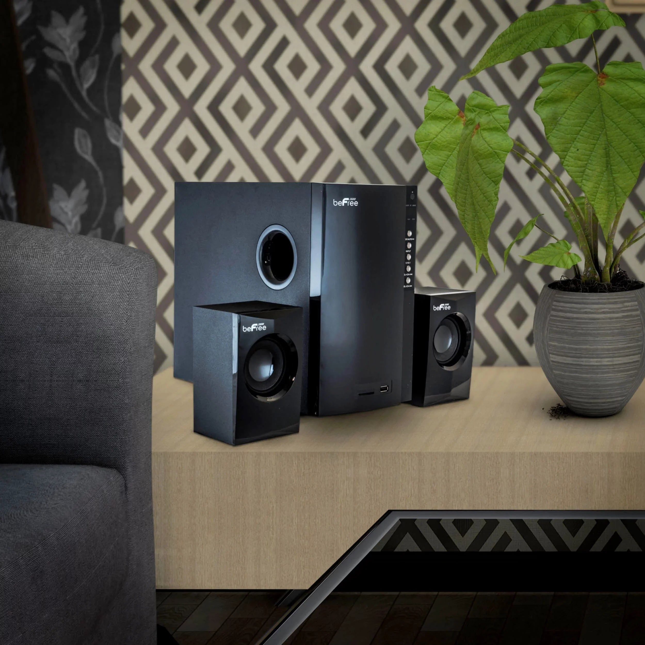 beFree Sound 5.1 CA Surround Sound Bluetooth Speaker System w/ Remote - Exclusive Design