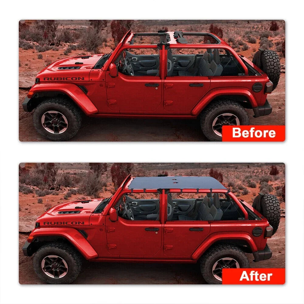 Premium Leather Sunshade Protector for Jeep Wrangler JK JKU 07-18 NEW - Ultimate Sun Protection
