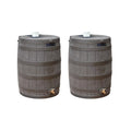 Stylish Good Ideas Rain Wizard 50 Gallon Rain Barrel Water Collector, Oak (2 Pack)