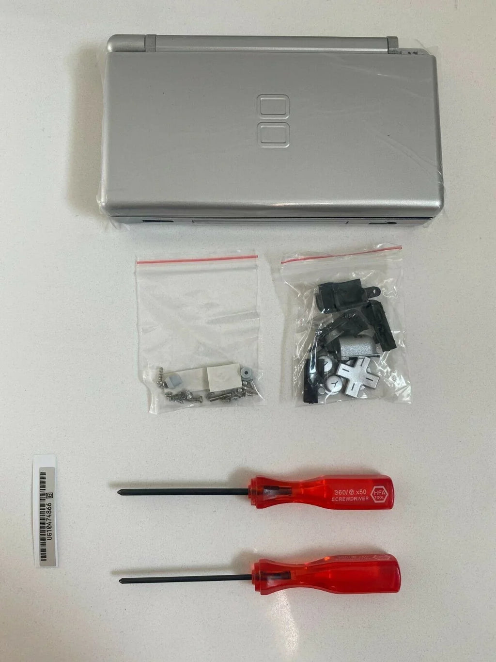 Replacement Housing for Nintendo DS Lite Glass Lens Shell Silver - Exclusive Design