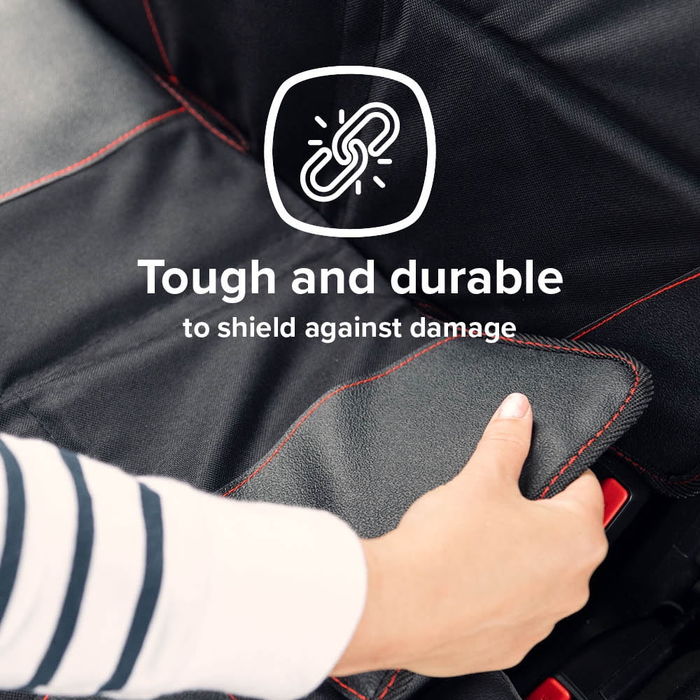 Diono Super Mat 2 Pack Car Seat Protector, Crash Tested, Water Resistant, Black - Exclusive Design
