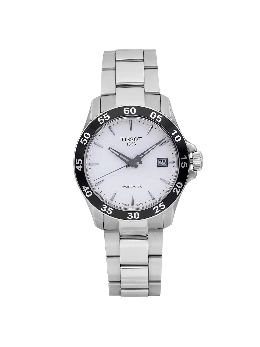 Stylish Tissot V8 Swissmatic Steel Silver Dial Men Automatic Watch T106.407.11.031.00