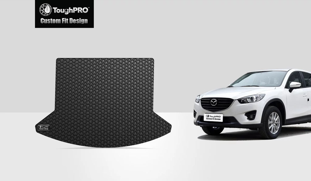 Stylish ToughPRO - Cargo Mat Compatible with MAZDA CX-5 - All Weather Heavy Duty (Made in USA) - Black Rubber - 2018