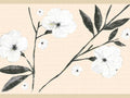 Dundee Deco's Peel and Stick Wallpaper Border - Floral White Cream Flowers and Leaves Wall Border Retro Design, 15 ft x 7 in, Self Adhesive - Exclusive Design