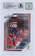 Peyton Manning Denver Broncos Autographed 2021 Panini Instant Red #87 #/99 Beckett Fanatics Witnessed Authenticated 10 Card with "HOF 21" Inscription - Fanatics Authentic Certified