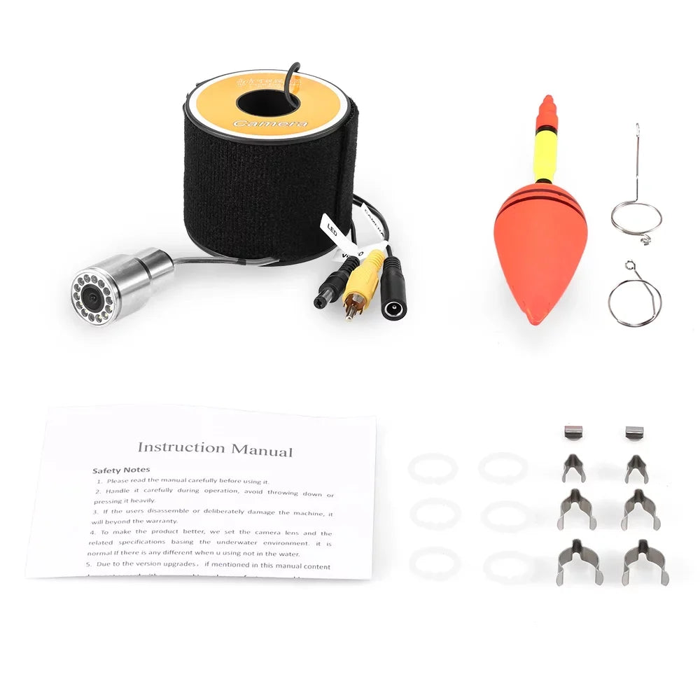 Dazzduo Fishing Camera,Ice Camera 15m/30m/50m Camera 12 LEDs Camera Shape Boat Ice 1200TVL Camera 15m/30m/50m Cable Fish Shape Boat Boat Ice Camera Waterproof 1200TVL Camera 12 Waterproof Fish Shape