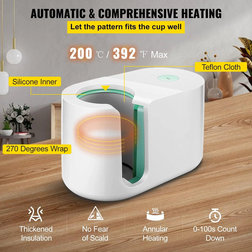 Stylish BENTISM Mug Press Machine, Automatic Mug Heat Press 11-15oz, One-touch Setting, Cup Transfer Sublimation Portable Coffee Presser, Pro Easy Mug Press Machine DIY Printing