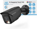 Amcrest 4K IP PoE AI Camera UltraHD 8MP Security Outdoor Camera, FOV 129Â°, 49ft Color Nightvision, Human & Vehicle Detection, IP67 Weatherproof, 4K (3840x2160) @15fps, Black, IP8M-2796EB-AI - Exclusive Design